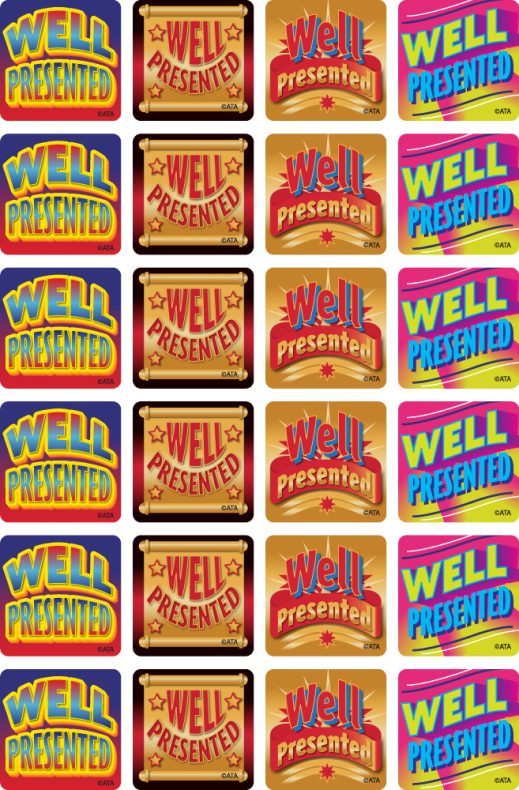 Well Presented Metallic Stickers 96 pack - Educational Art Supplies
