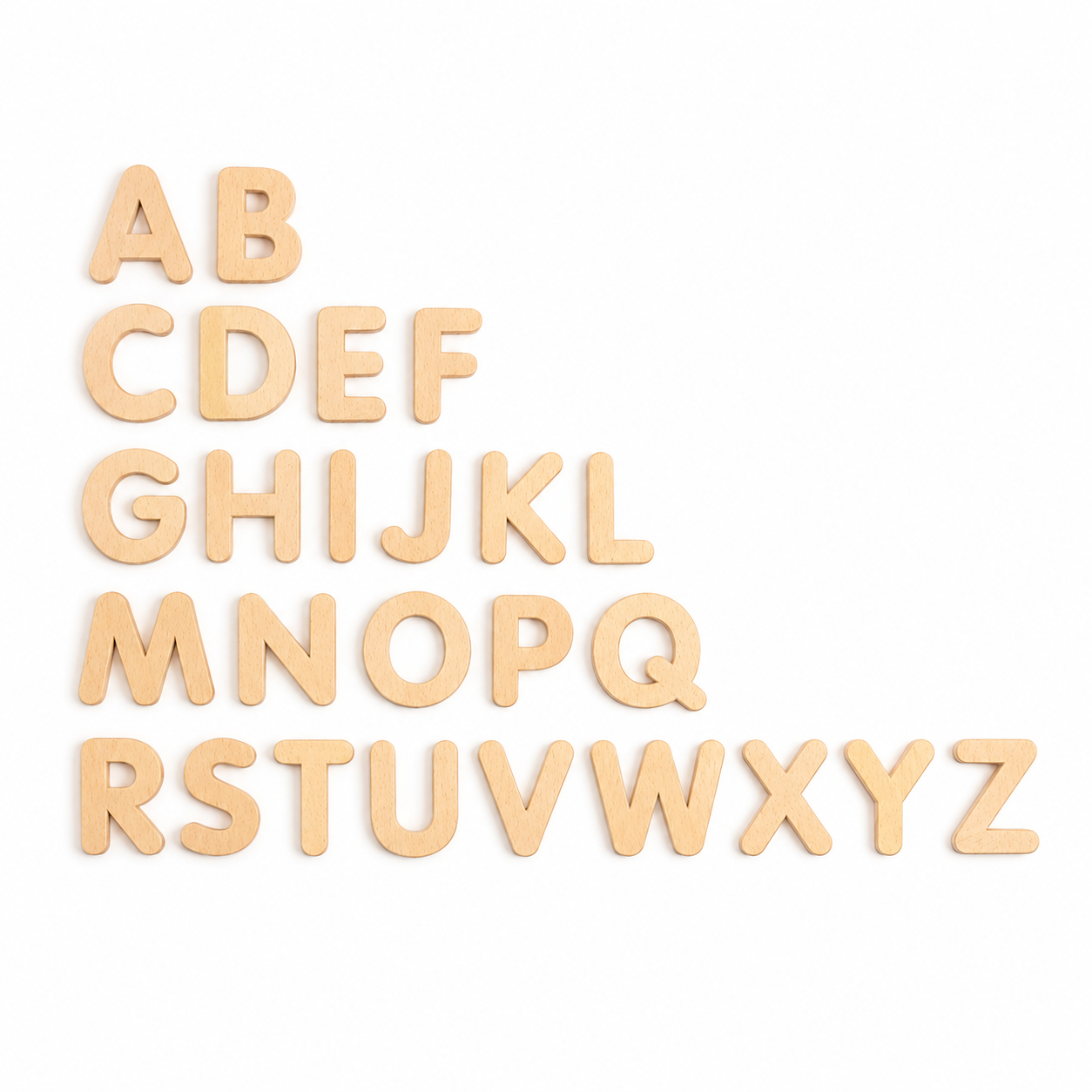 wooden alphabet155pcs