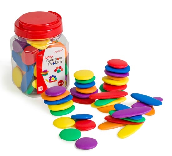Rainbow Pebbles Jar of 36 - Bright Colours