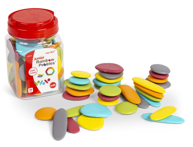 Junior Rainbow Pebbles - Jar of 36 Earth Colours