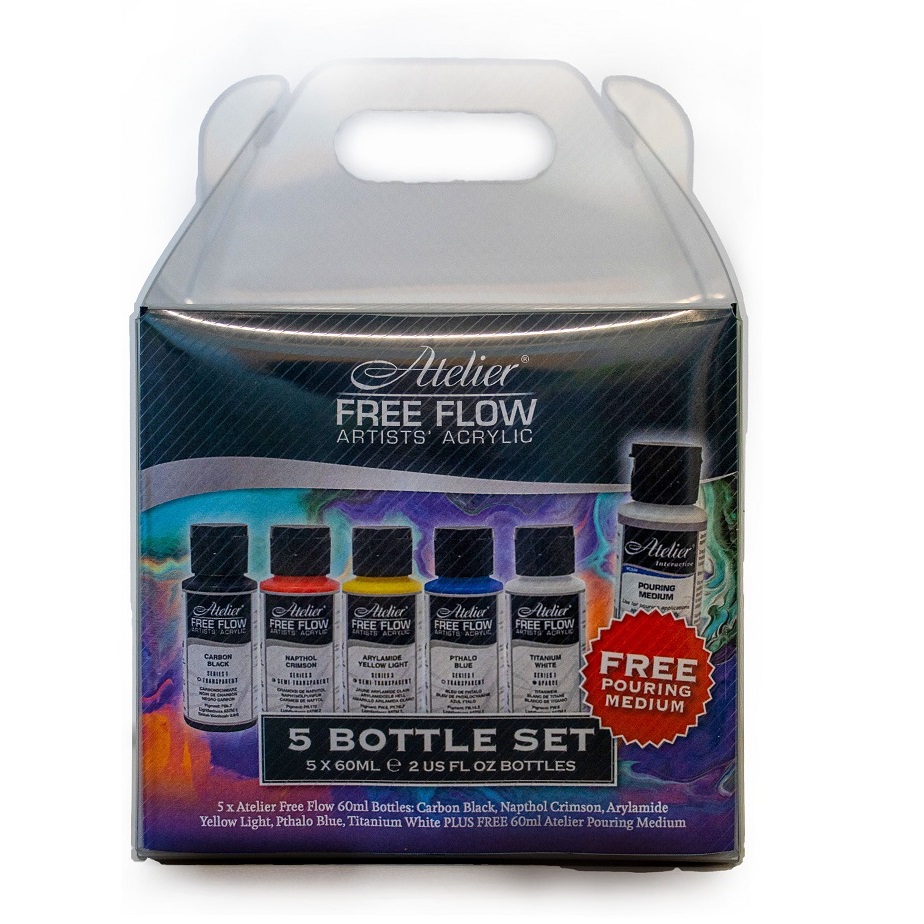 Atelier Free Flow Artists Acrylic - Set of 5