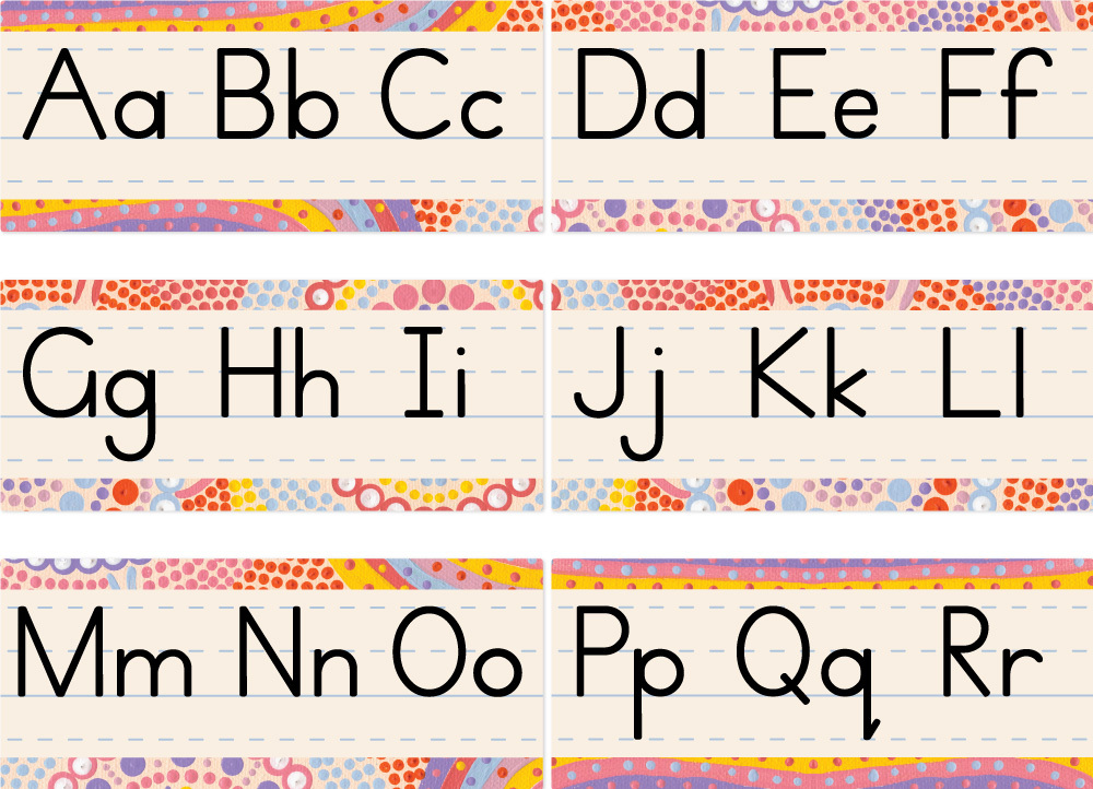 Rainbow Dreaming - Alphabet Line Bulletin Board Set