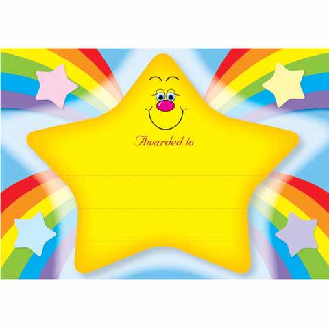 Rainbow Star Certificate