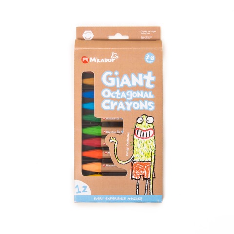 Micador Giant Octagonal Crayons 12 pack