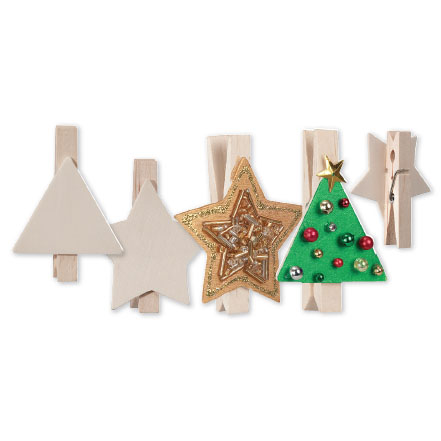 Christmas Peg Shapes 10 pack