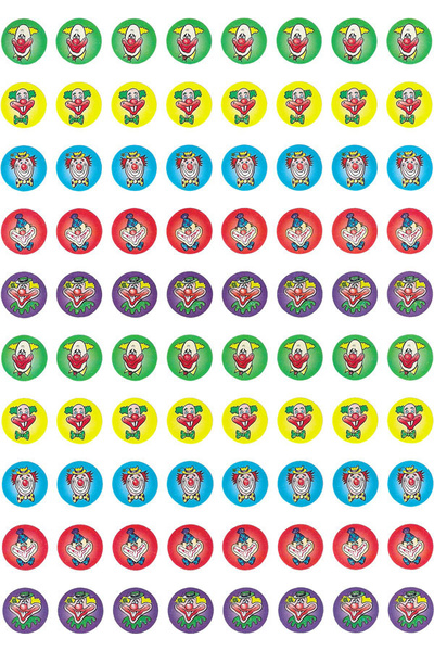 Clown Glitter Dot Stickers 800 pack (DG597)