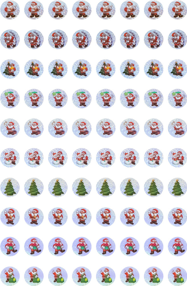 Christmas Santas Dynamic Glitz Stickers 800 pack