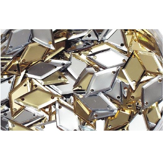 Diamond Shape sequins 100grams Gold & Silver