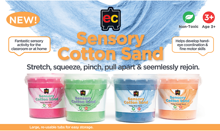 Sensory Cotton Sand 700g Tub Colours