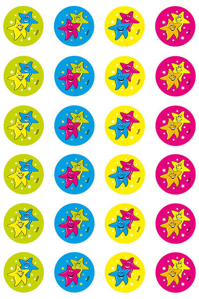 Star Fluoro Stickers 96 pack (FS210)