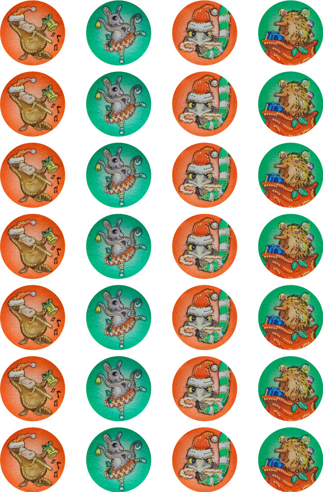 Aussie Christmas Stickers 84 pack