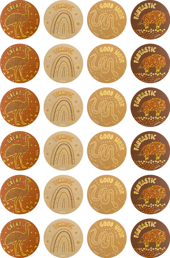 Country Connections - (Holographic) Gold Foil Merit Stickers (Pack of 72)