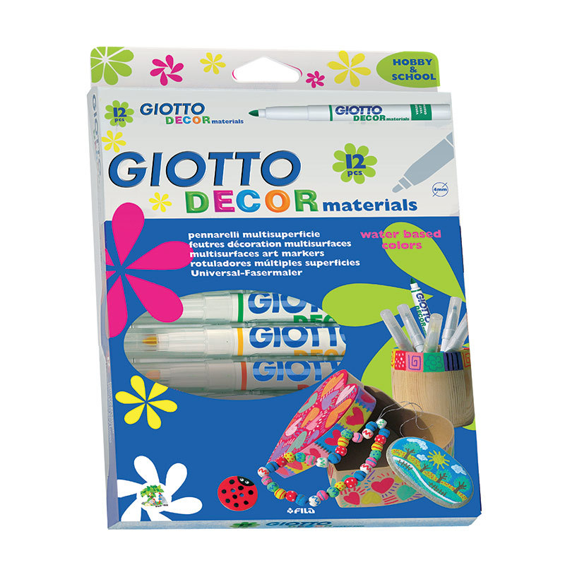 Giotto Decor Materials Markers 12pack