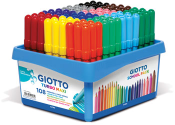 Giotto Turbo Maxi Markers 108pc Classpack