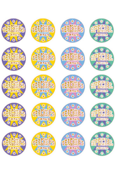 Holographic Laser Teachers Award Stickers 40mm