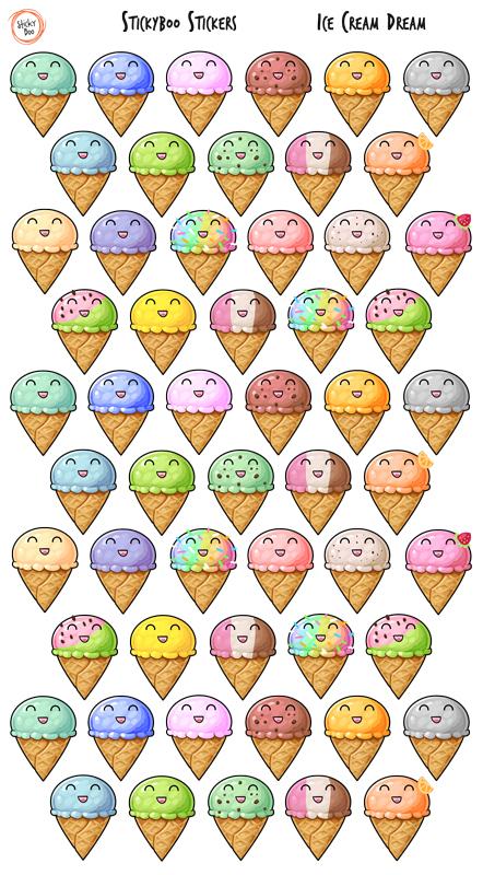 Sticky Boo Reward Stickers - Ice Cream Dream