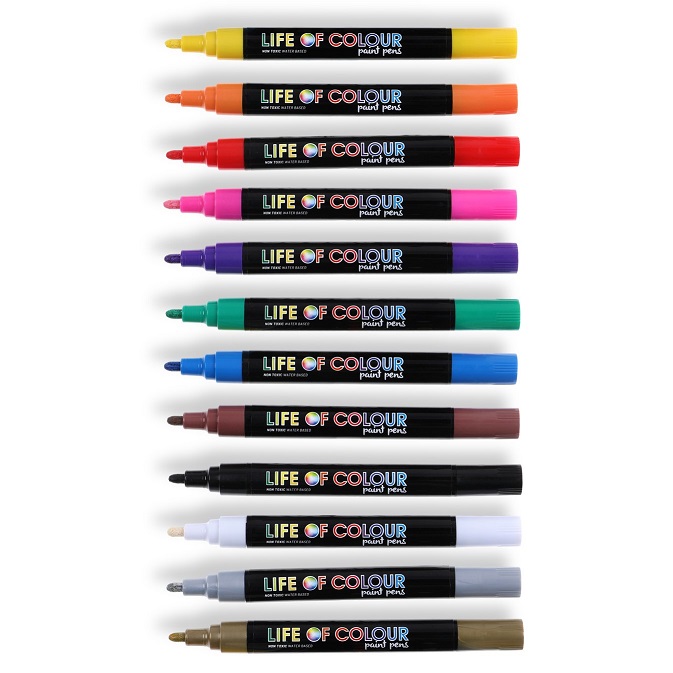 Paint Pens Classic Colour Medium Tip 12pack
