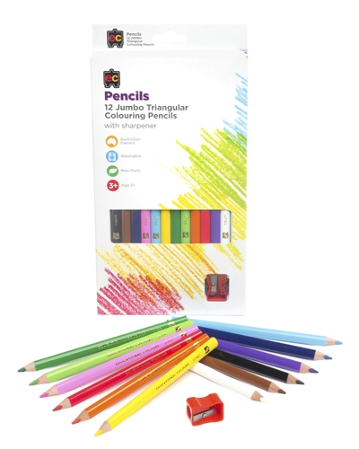 EC - Jumbo Triangular Coloured Pencils