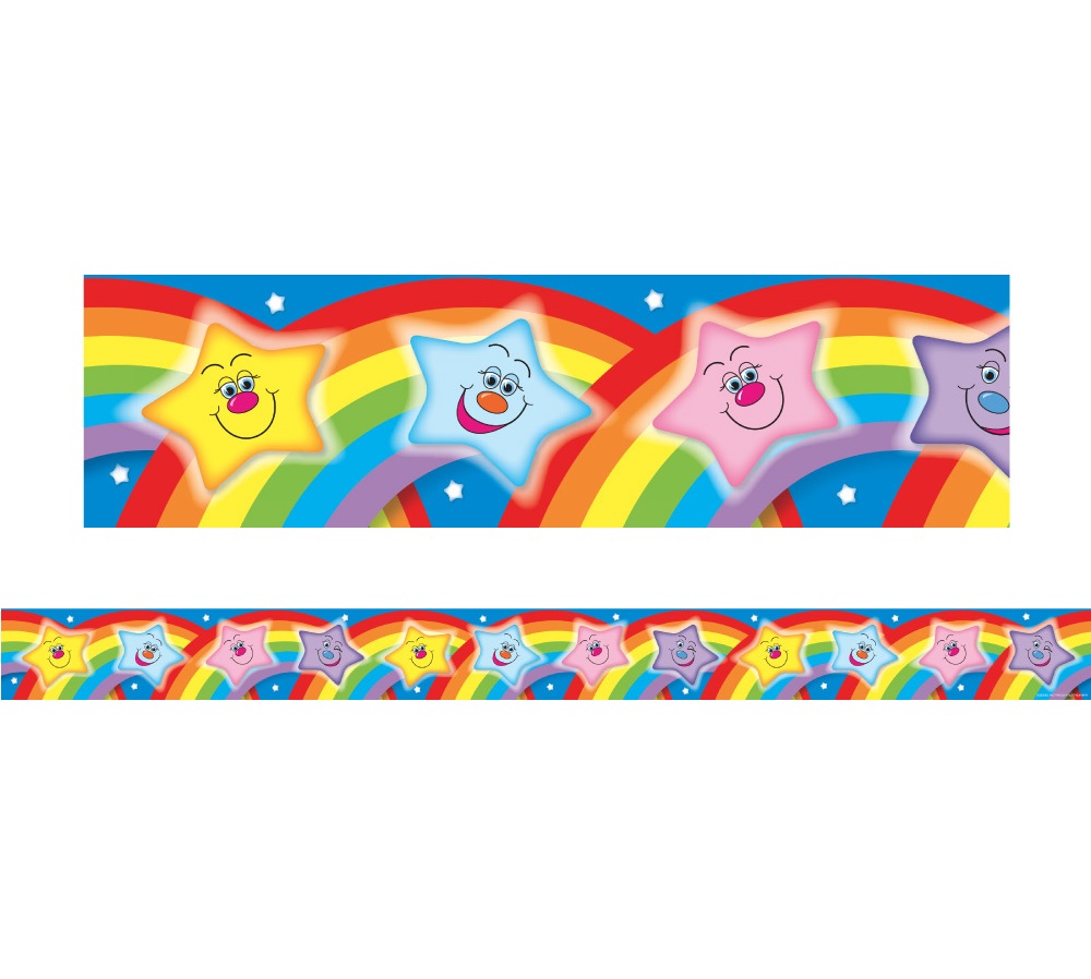 Rainbow Stars Border LB553