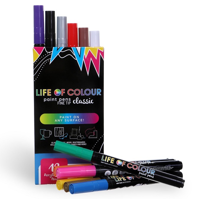 Paint Pens Classic Colour Fine Tip 12pack