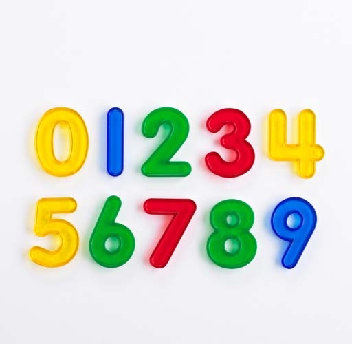 Transparent Numbers 10pc Set