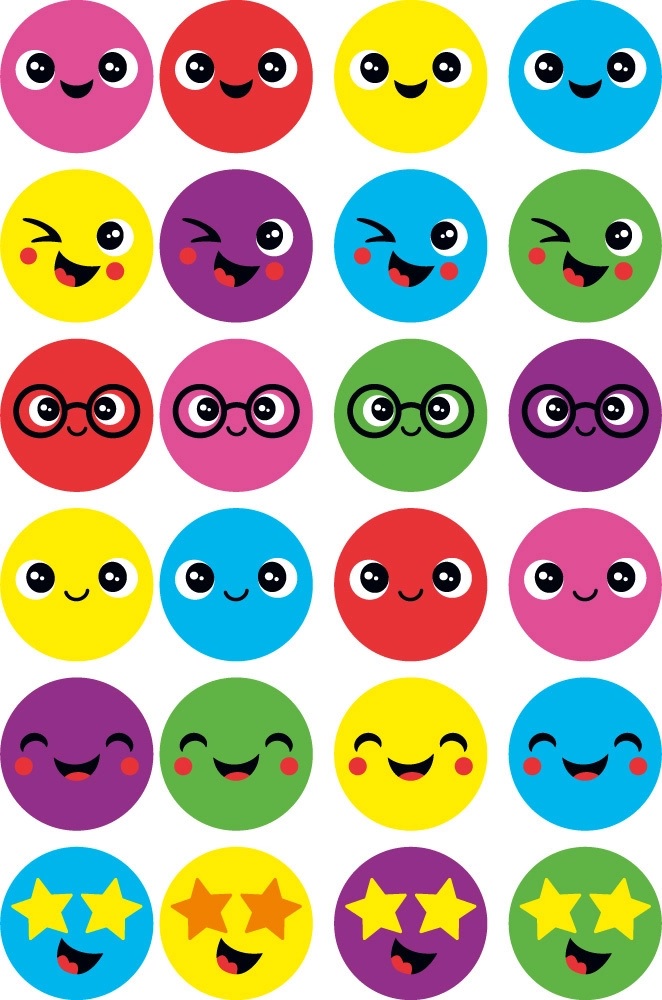Multi Smiles Stickers 96 pack (MS047)