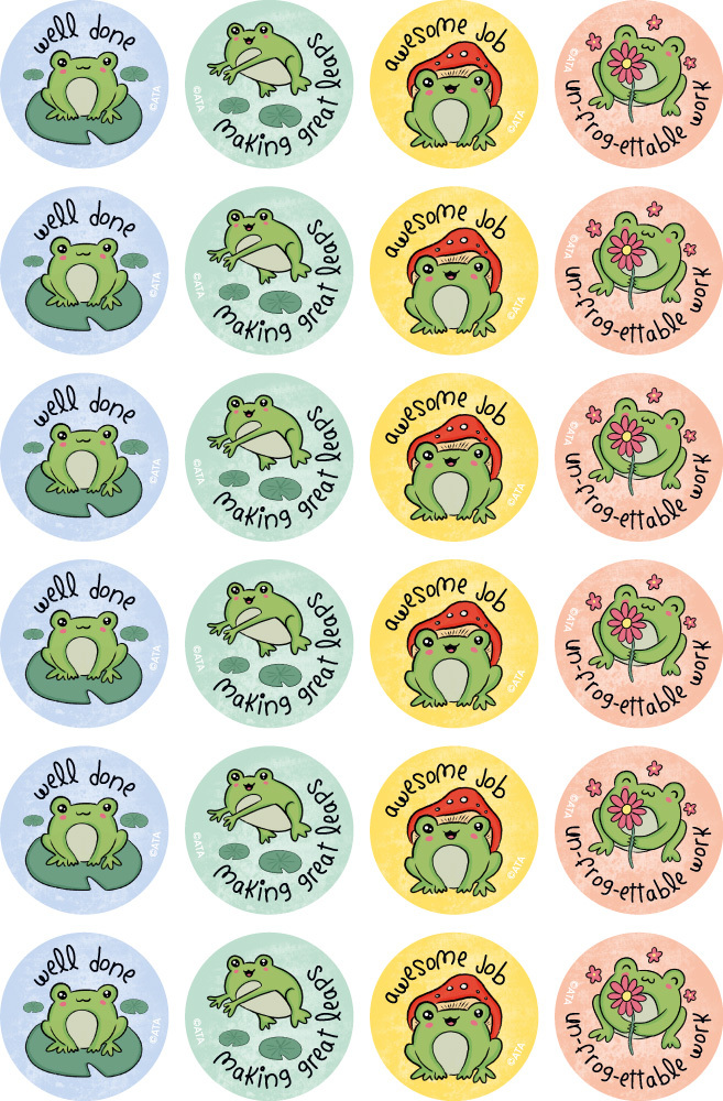 Frogs Stickers 96 pack (MS060)