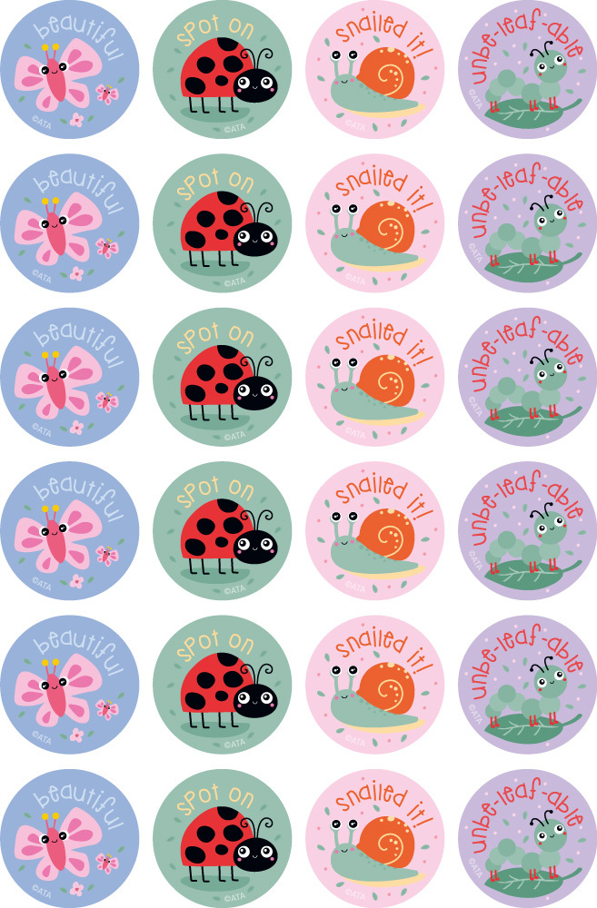 Garden Insect Stickers 96 pack (MS062)