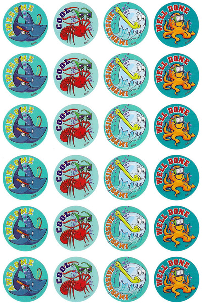 Sea Creatures Stickers 96 pack (MS075)