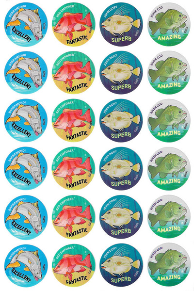 Australian Fish Stickers 96 pack
