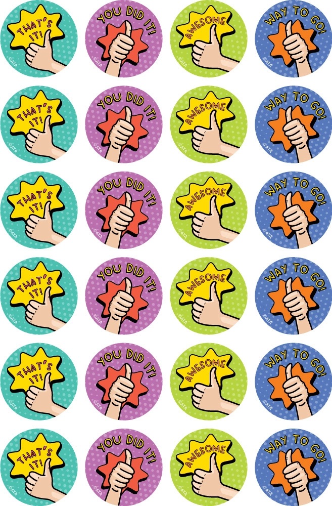 Merit Stickers Thumbs Up - (Pack of 96)