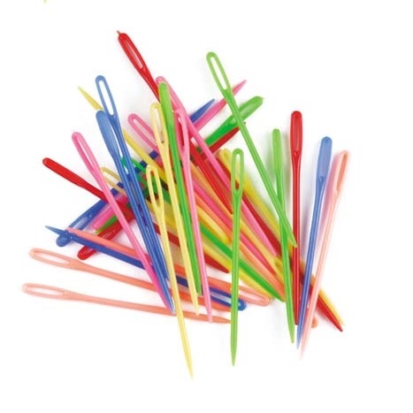 Needles Plastic Coloured 32 pack