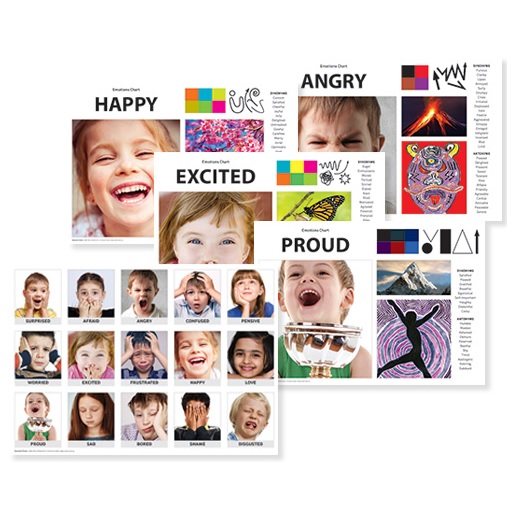 Emotions Art & Language Chart Pack A3
