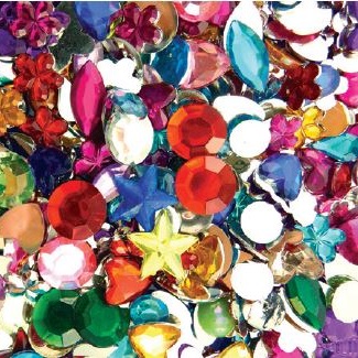 Rhinestones Assorted Shapes 100g