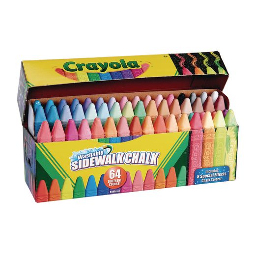 Crayola 64 Washable Sidewalk Chalk