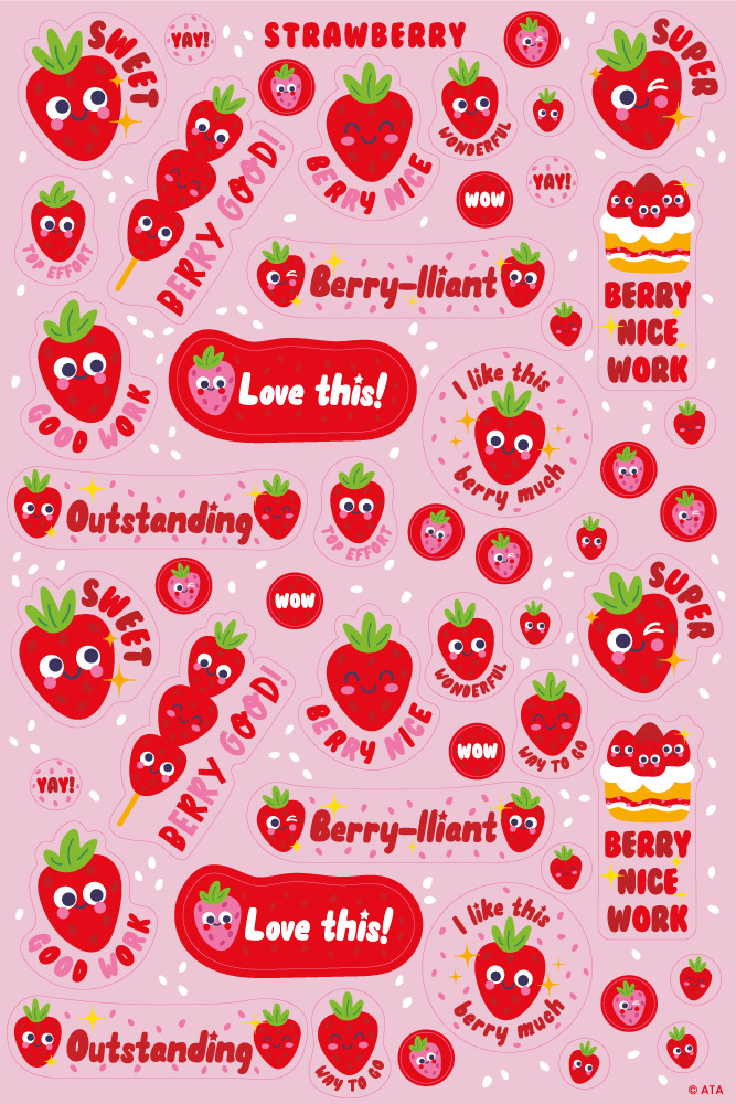 Scratch n' Sniff  Stickers Strawberry Merit Stickers (Pack of 150)