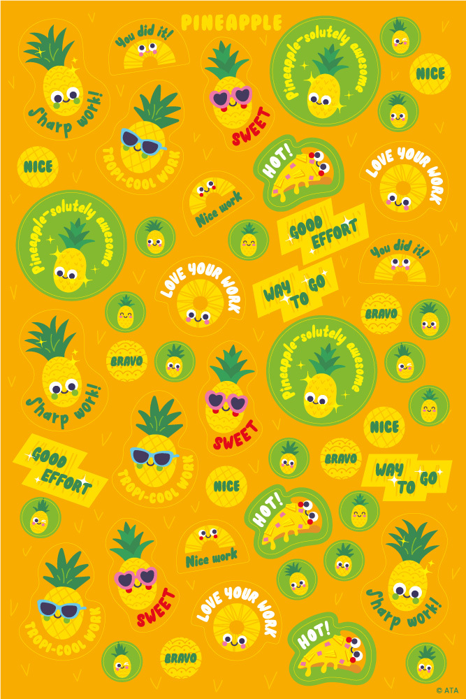 Scratch n' Sniff  Stickers Pineapple