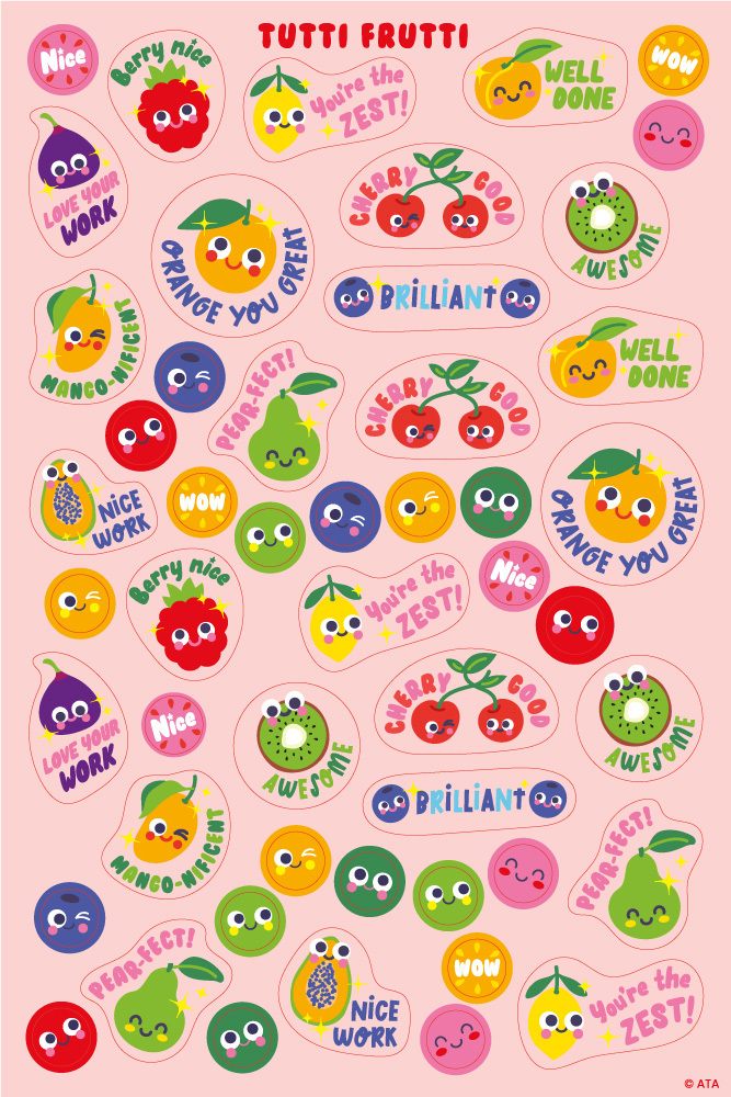 Scratch 'n Sniff Stickers Tuttin Fruti Scented 72 pack (SS1027)