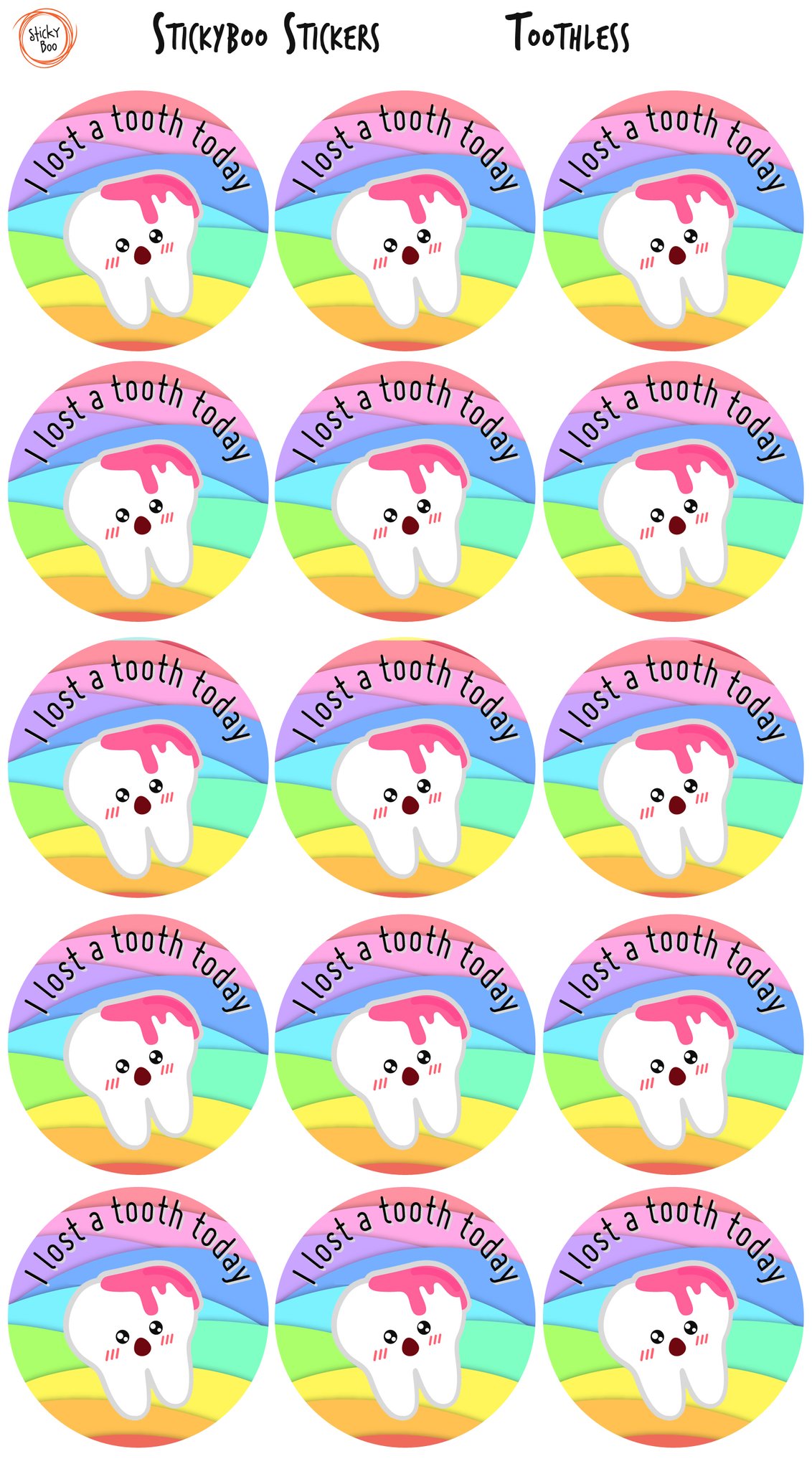 Sticky Boo Reward Stickers - Toothless