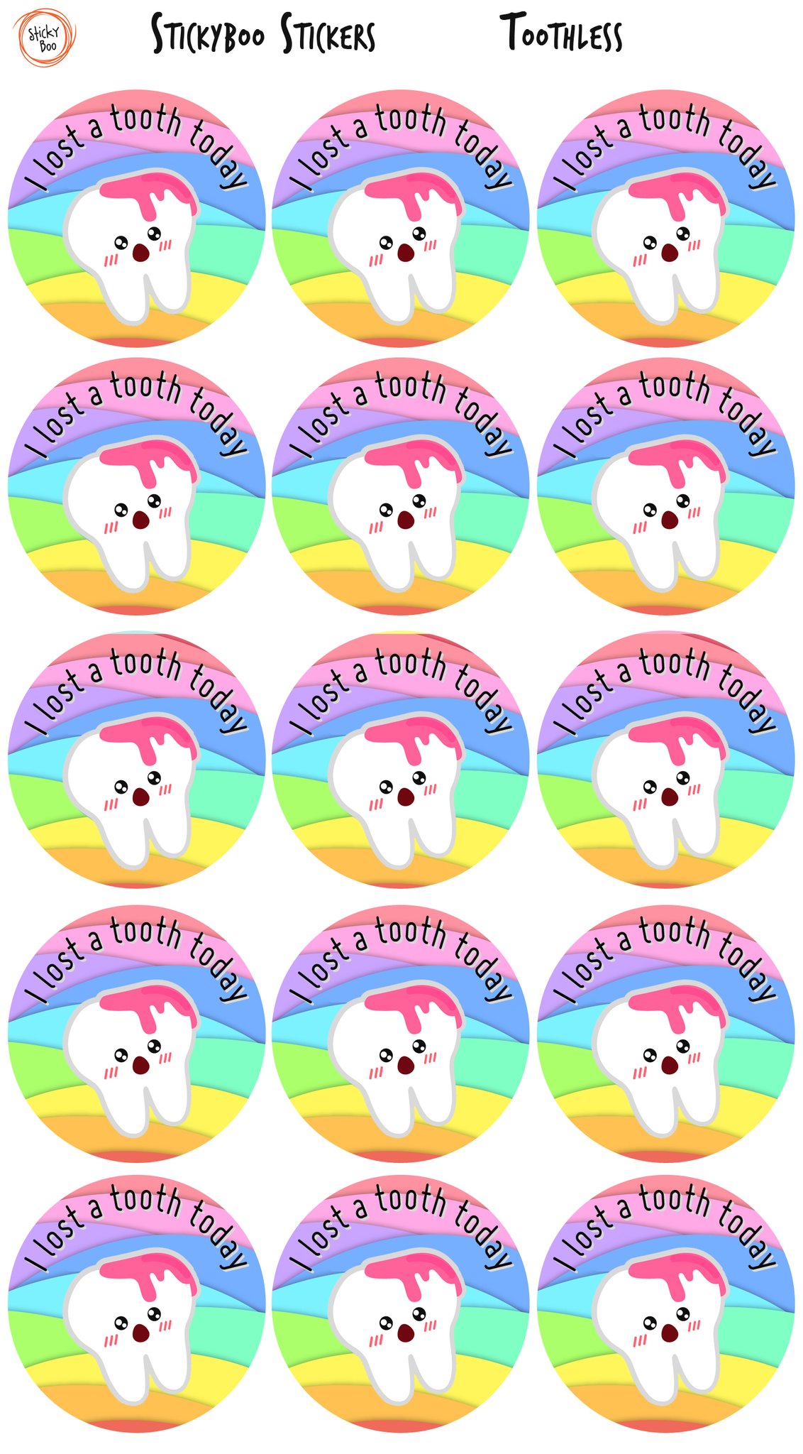 Sticky Boo Reward Stickers - Toothless