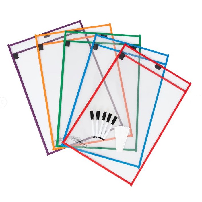 Write 'N' Wipe Paper Saver Sleeves - A3 Pack Of 5