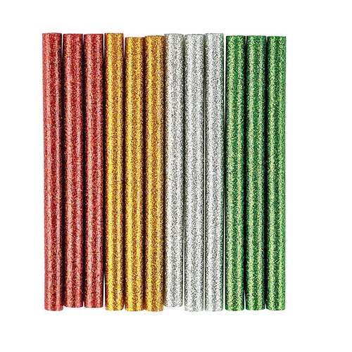 Low Melt Glue Sticks 12pack - Xmas Glitter