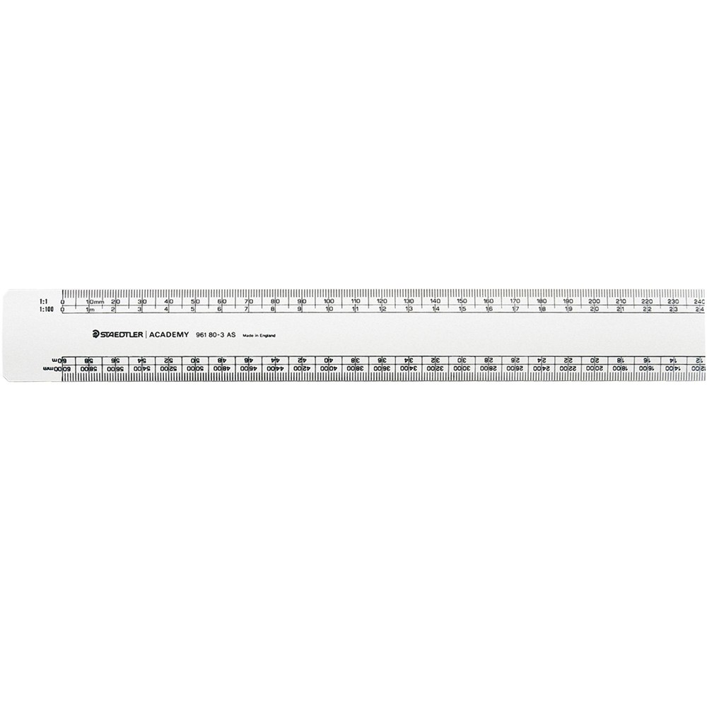 Scale Ruler 30cm - Academy Oval Staedtler 961 80-3AS  