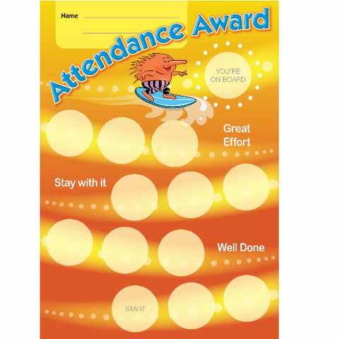 Attendance Award Achievement Card