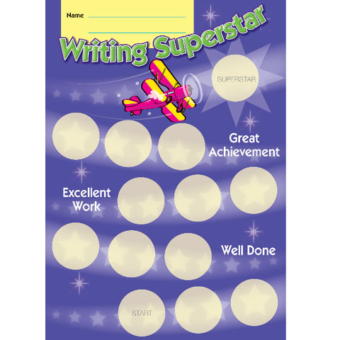 Writing Superstar Achievement Card