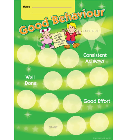 Good Behaviour Award Achievement Card