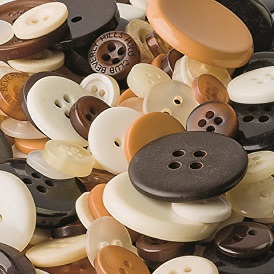 Buttons - Natural Colour 600g Jar