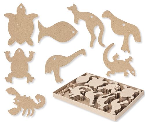 Paper Mache Australian Animals 80pack  (8 designs)