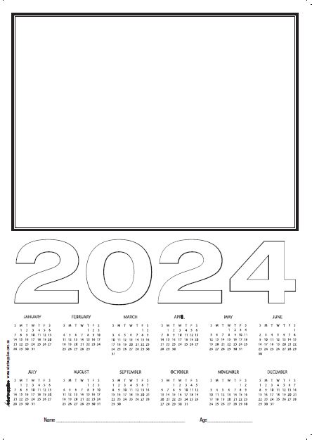 Calendar Blank 2024 A3 10pack