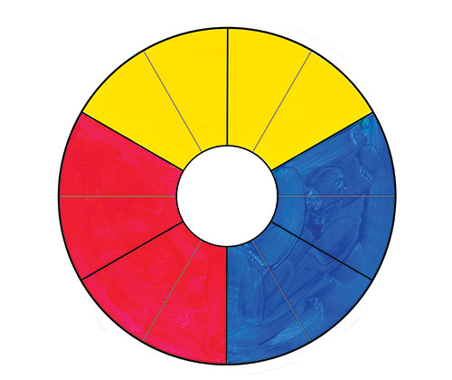 Cardboard Colour Wheel Template 300gsm 210mm 10’s 